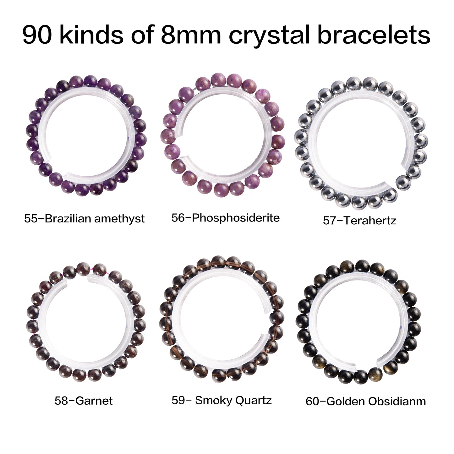 crystal bracelet 90 kinds of 8mm Natural bracelets 的副本