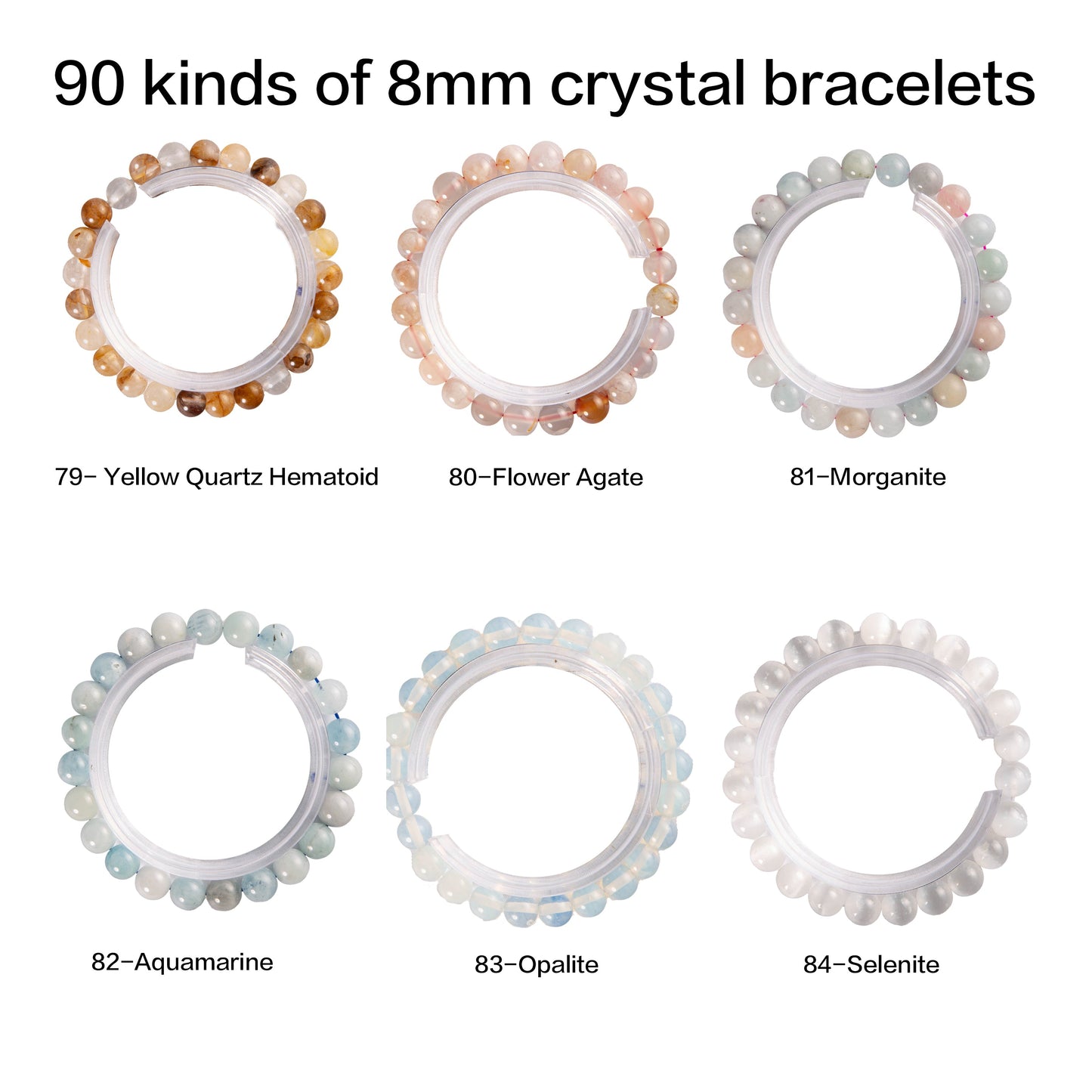 crystal bracelet 90 kinds of 8mm Natural bracelets 的副本