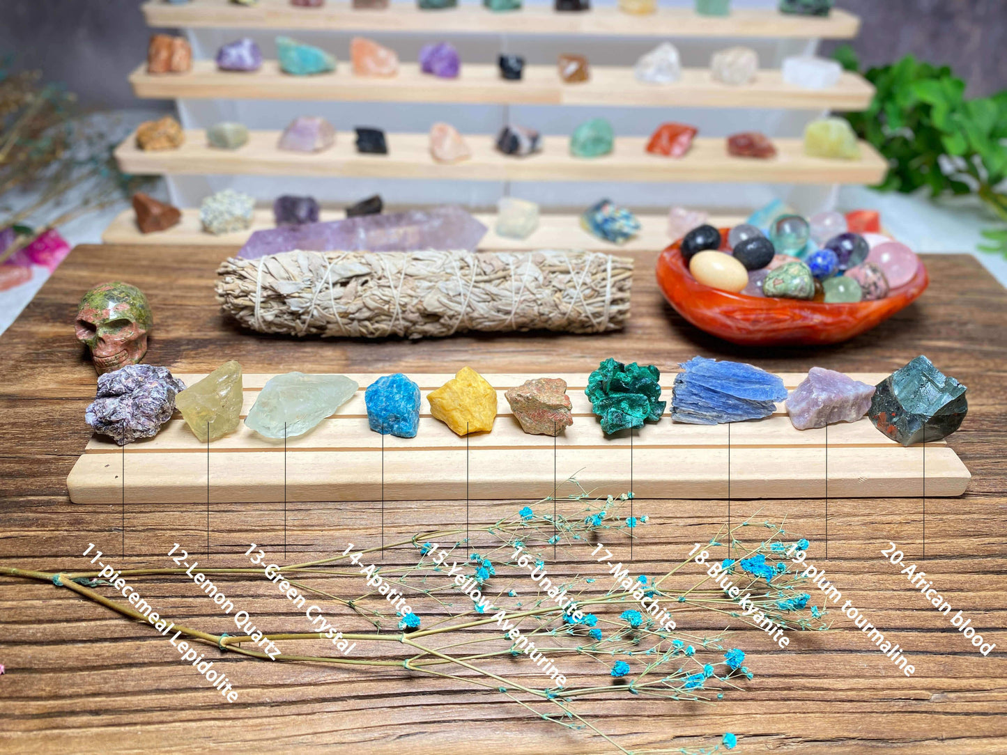 Wholesale Raw Crystals Gift Set, 70 Varieties, Aromatherapy Stones, Perfect for Aligning Seven Chakras, Unique Spiritual Healing Collection