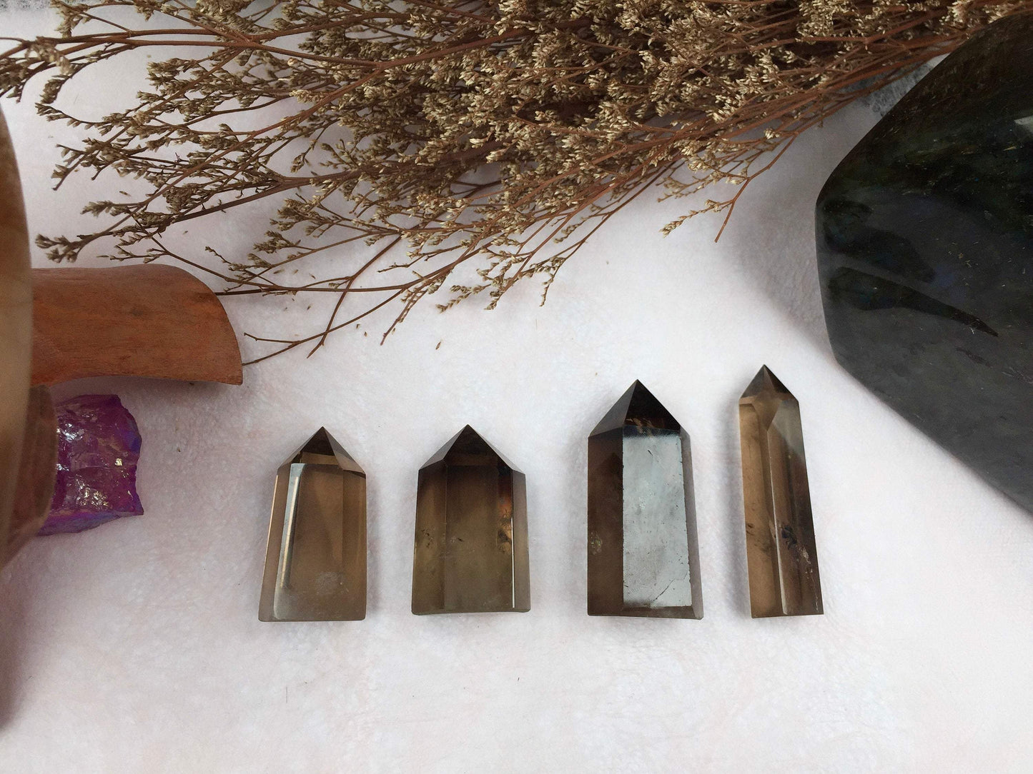 Smoky Quartz Tower,Smoky Quartz Point,Crystal Tower/Wand,Healing Crystal,Reiki Chakra Stone,Home Decor,For Gift