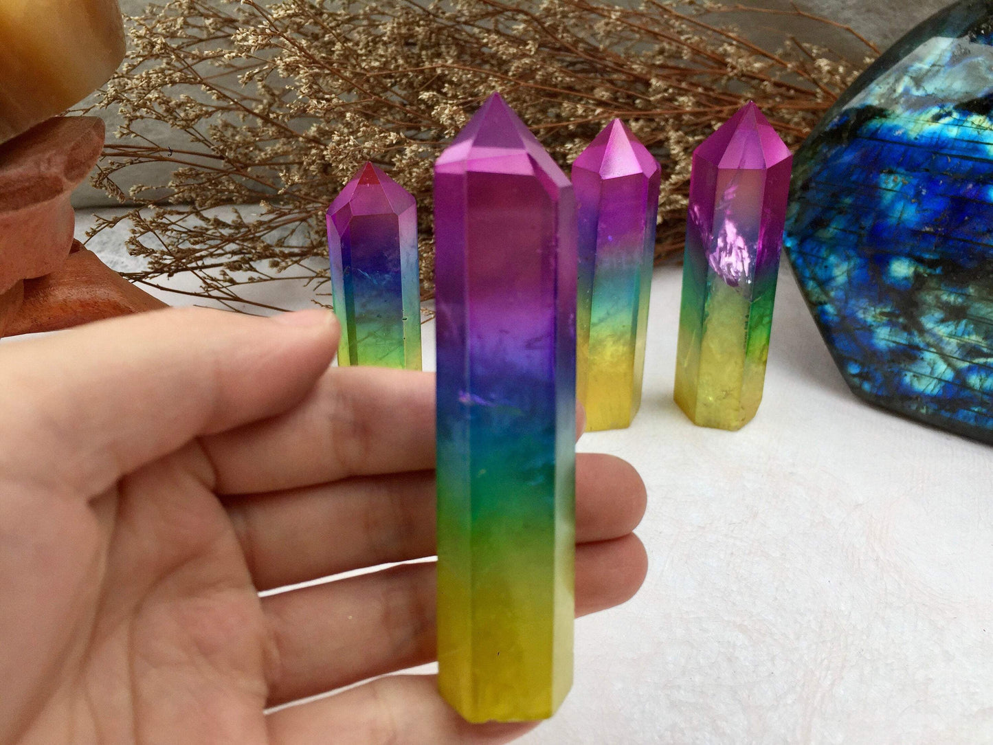 Clear Quartz Obelisk Tower - Arua Crystal for Meditation and Chakra Balancing