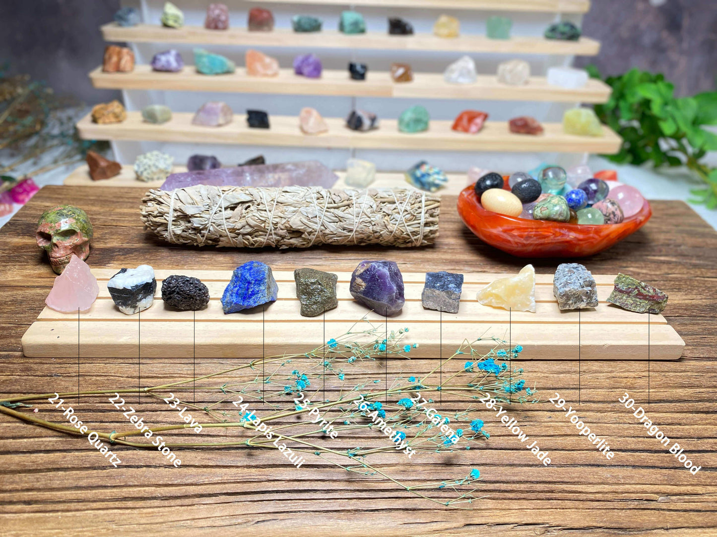Wholesale Raw Crystals Gift Set, 70 Varieties, Aromatherapy Stones, Perfect for Aligning Seven Chakras, Unique Spiritual Healing Collection