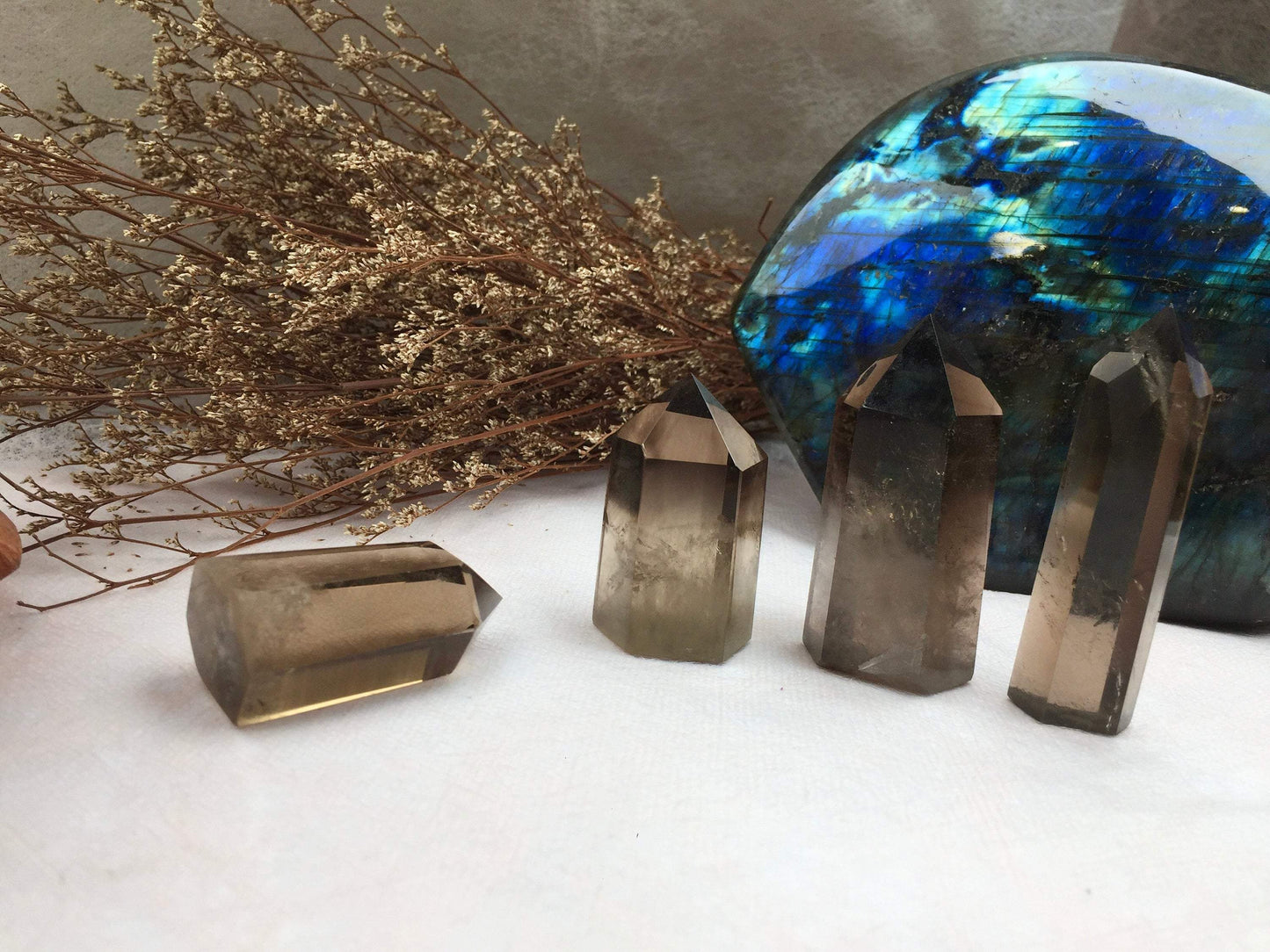 Smoky Quartz Tower,Smoky Quartz Point,Crystal Tower/Wand,Healing Crystal,Reiki Chakra Stone,Home Decor,For Gift