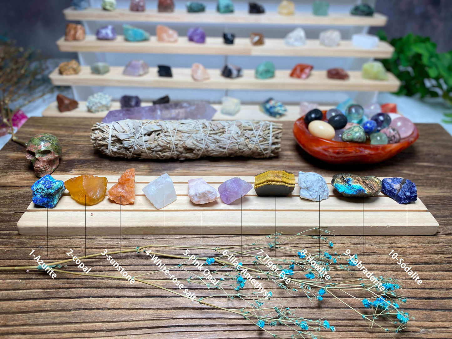 Wholesale Raw Crystals Gift Set, 70 Varieties, Aromatherapy Stones, Perfect for Aligning Seven Chakras, Unique Spiritual Healing Collection