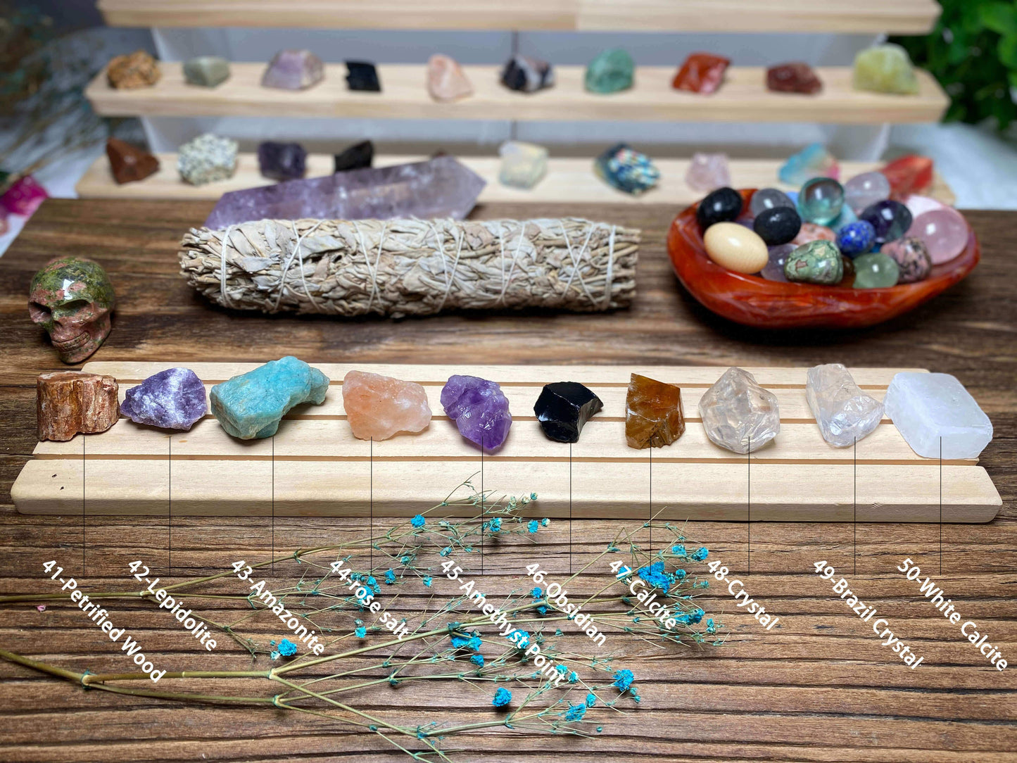 Wholesale Raw Crystals Gift Set, 70 Varieties, Aromatherapy Stones, Perfect for Aligning Seven Chakras, Unique Spiritual Healing Collection