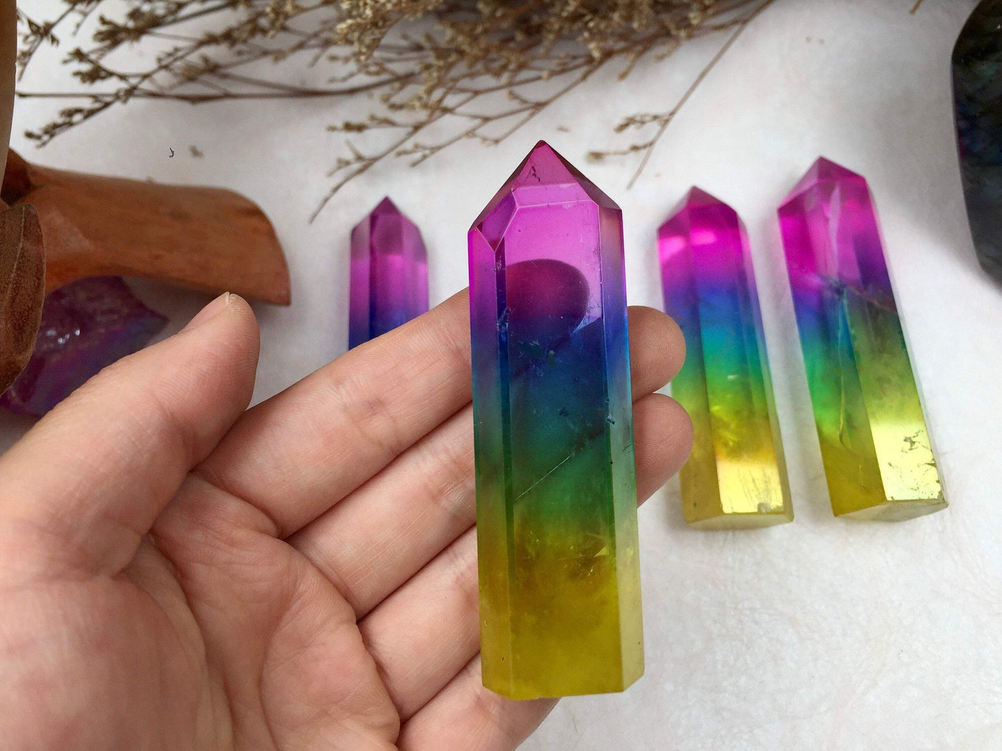 Clear Quartz Obelisk Tower - Arua Crystal for Meditation and Chakra Balancing