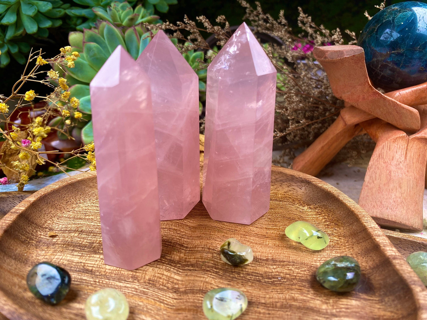 Rose Quartz Crystal tower Love Attraction Crystal Rose Quartz Reiki Stone Soothing Energy Crystal