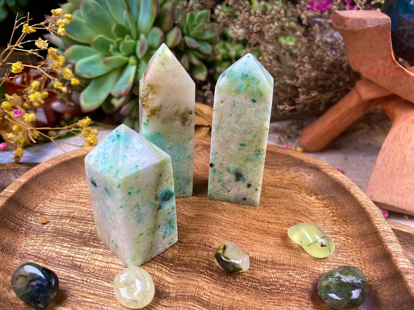 Chrysocolla Tower Phoenix Stone Crystal Crystal Healing Energy Stone Positive Energy Crystal Crystal Collection Home Decor Crystal