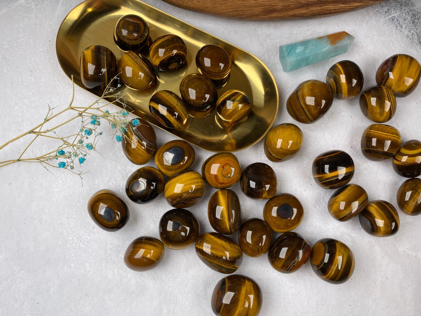 Tiger eye Tumble Stone 20-30mm 100g,Healing Crystal,Home Decor,For Gift
