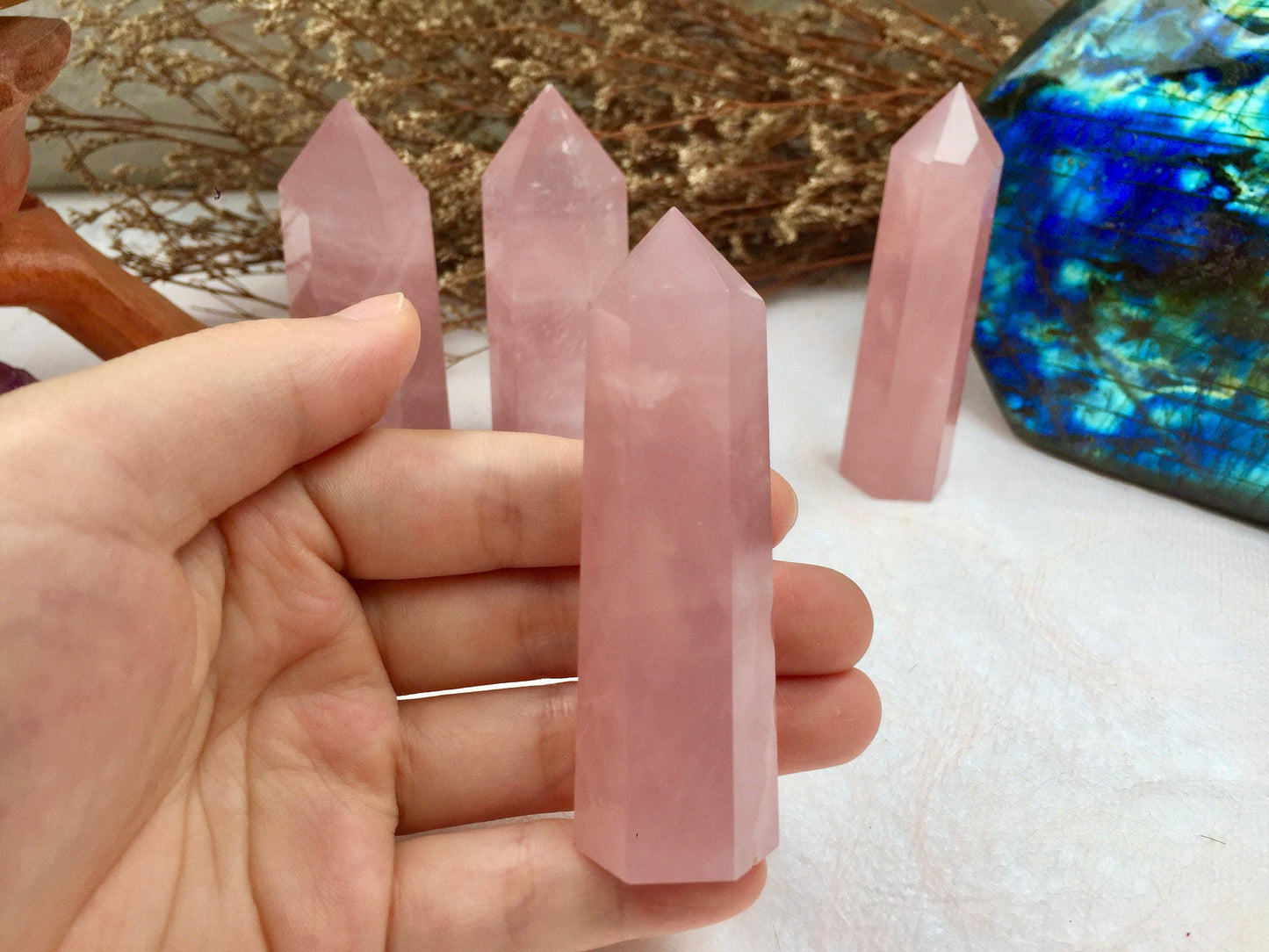 Rose Quartz Spiritual Decor