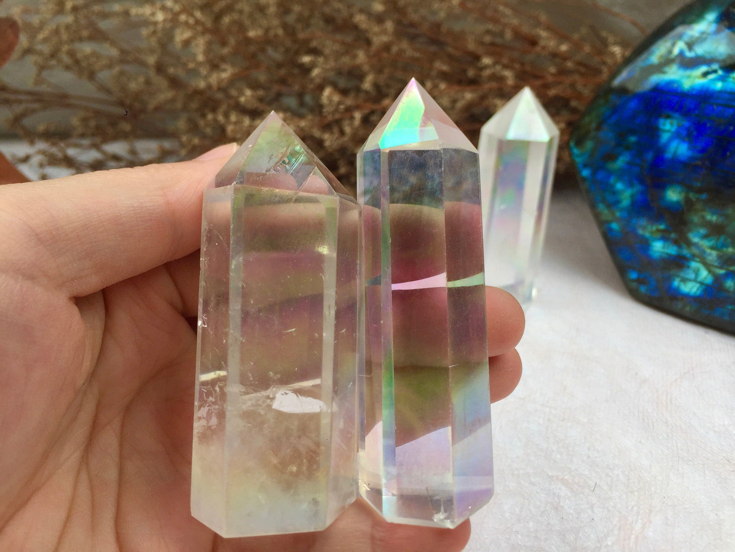 Aura Crystal quartz tower-point gifts for yourself and friends