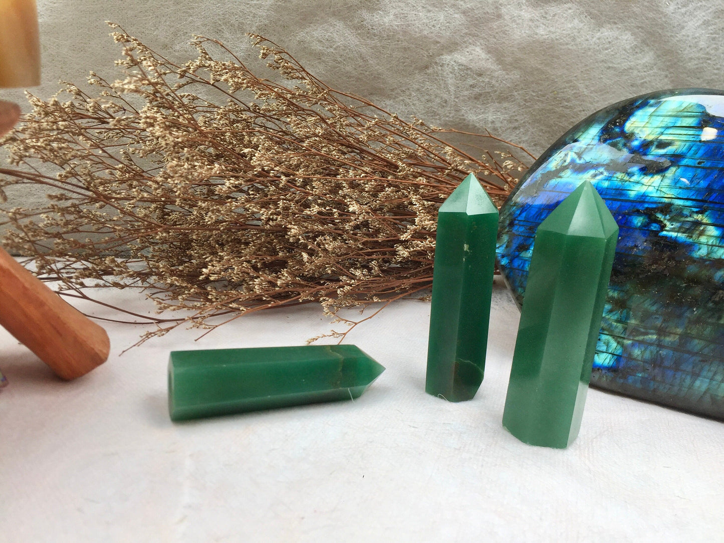 Green Aventurine Tower,Green Aventurine Point,Crystal Tower/Wand,Healing Crystal,Reiki Chakra Stone,Home Decor,For Gift