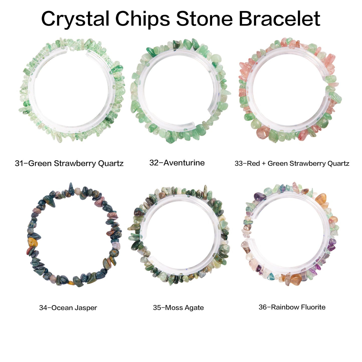 Natural crystal chips bracelet 100 kinds of bracelets 4PC