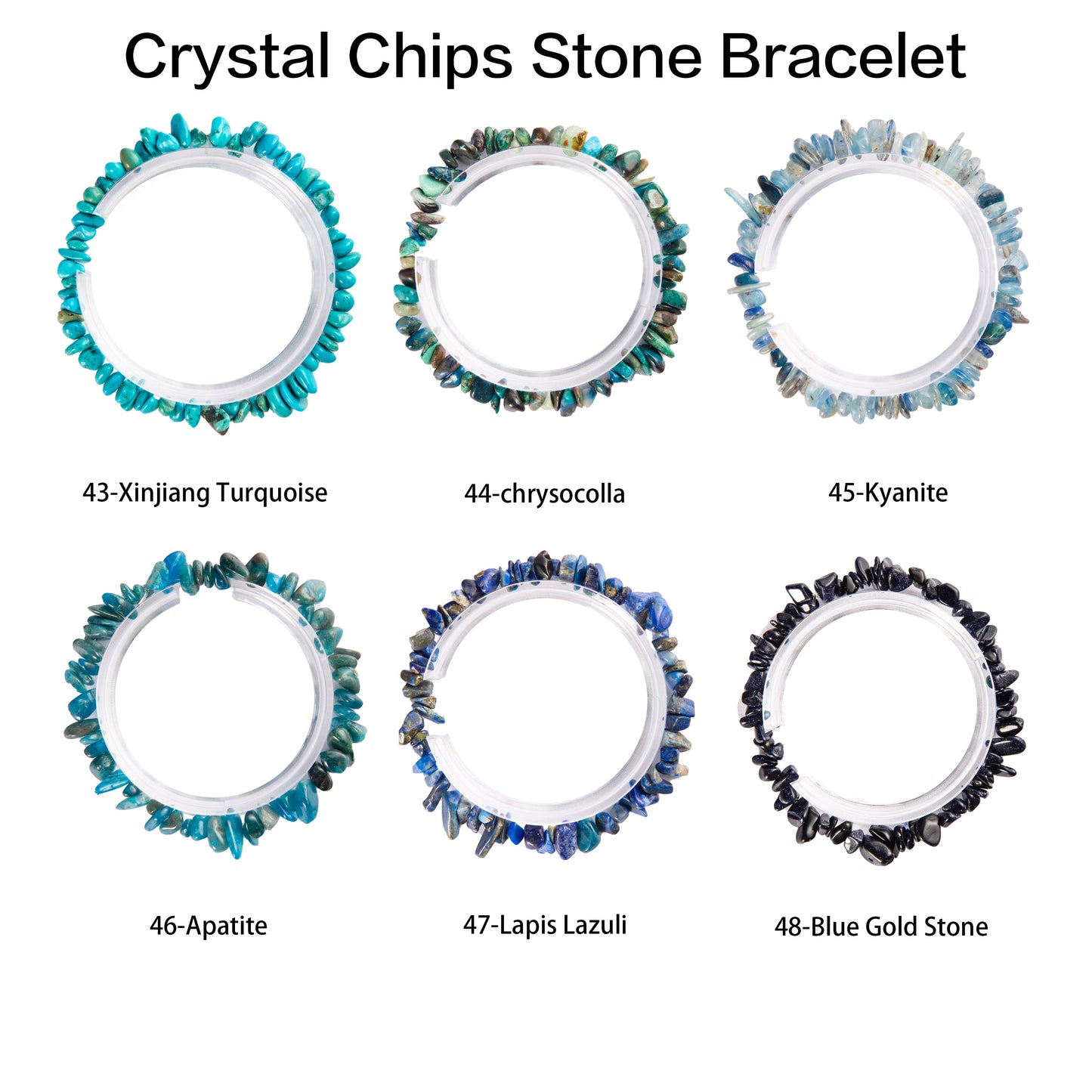 Natural crystal chips bracelet 100 kinds of bracelets 4PC