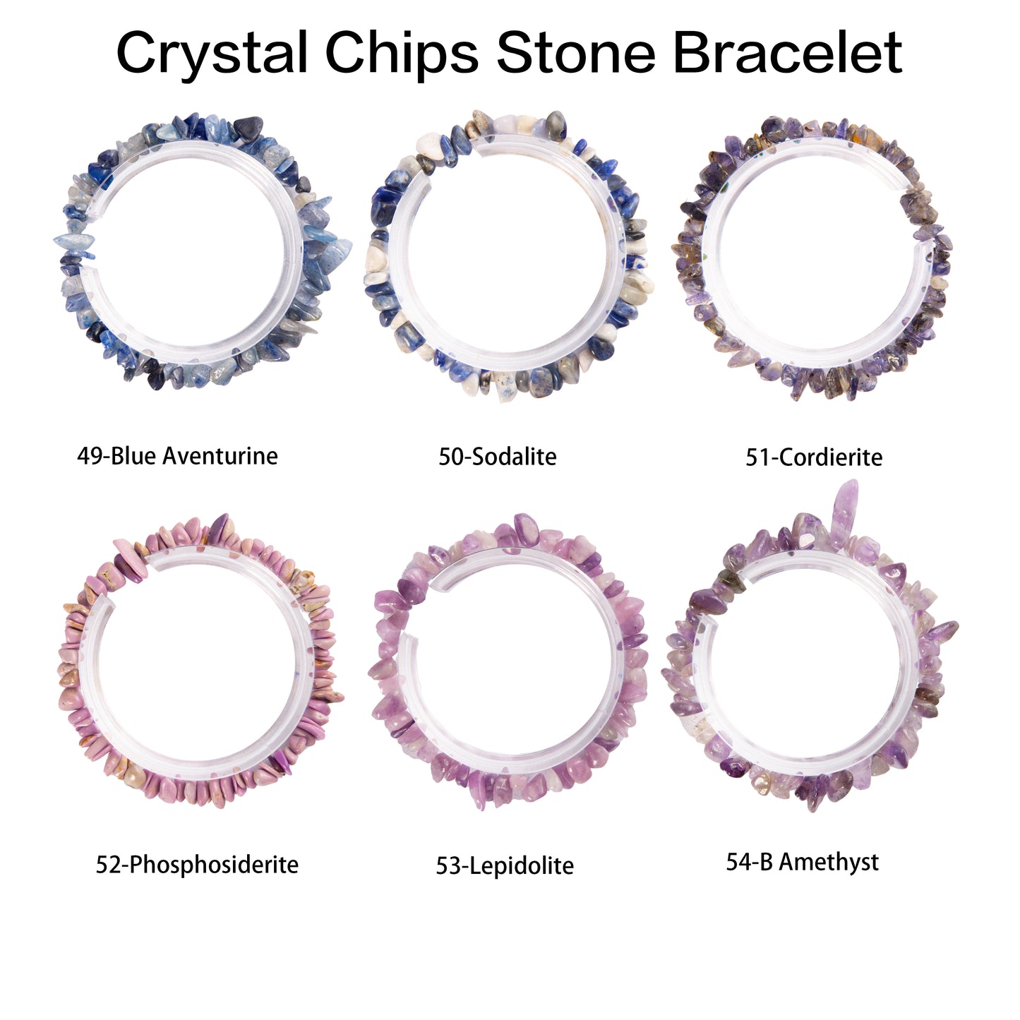 Natural crystal chips bracelet 100 kinds of bracelets 4PCs