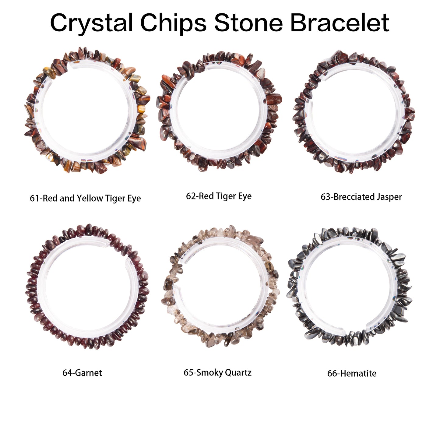 Natural crystal chips bracelet 100 kinds of bracelets 4PC