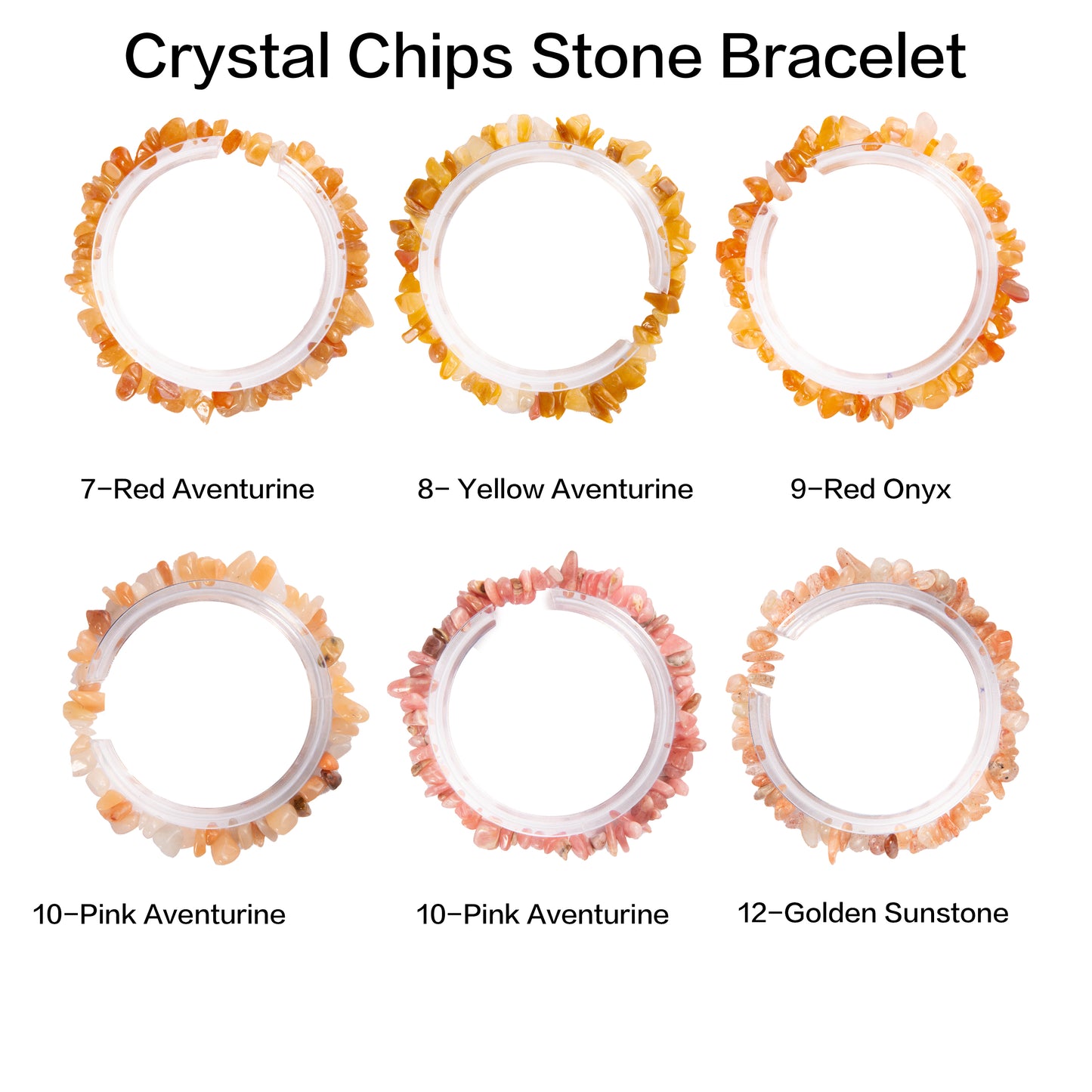 Natural crystal chips bracelet 100 kinds of bracelets 4PCs