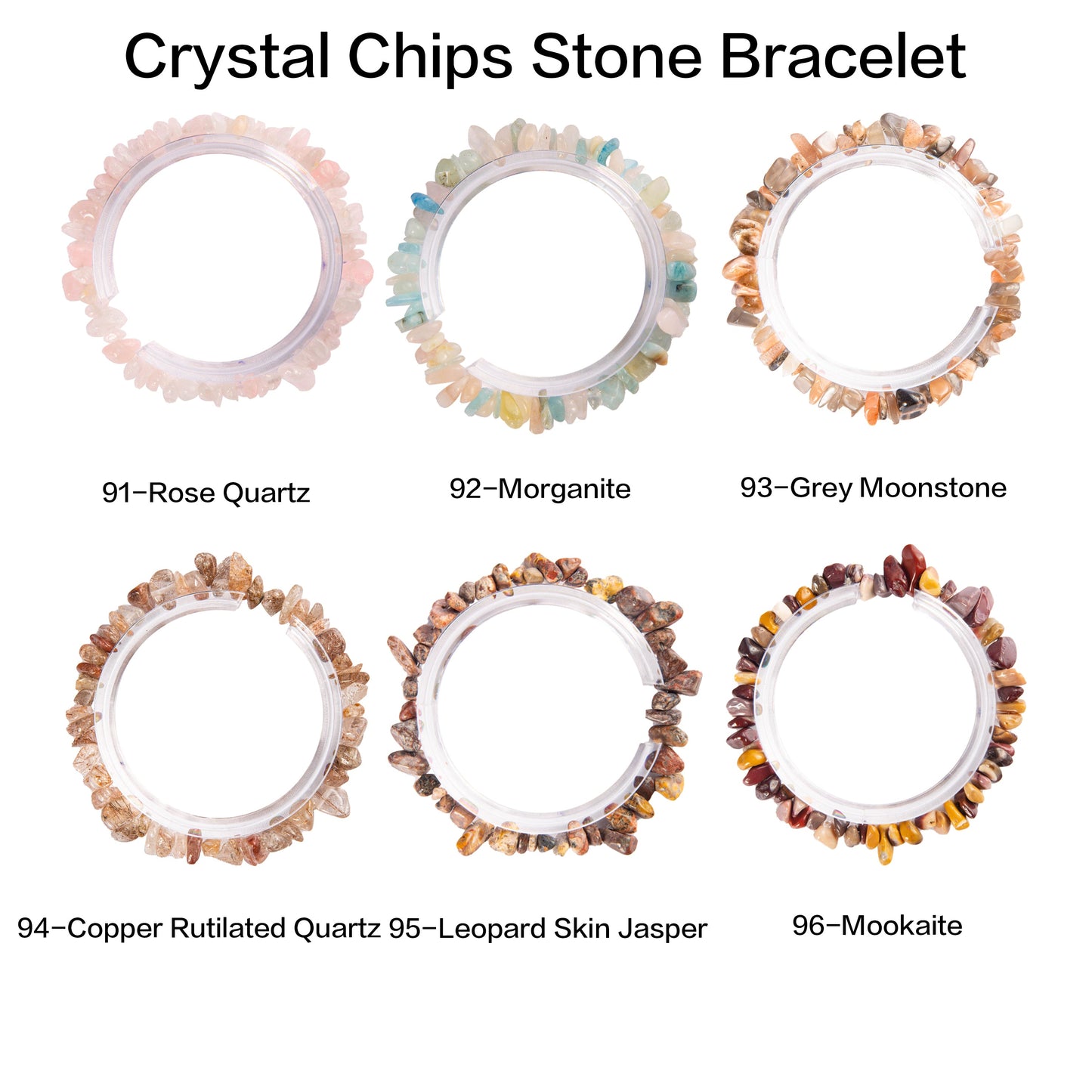 Natural crystal chips bracelet 100 kinds of bracelets 4PC