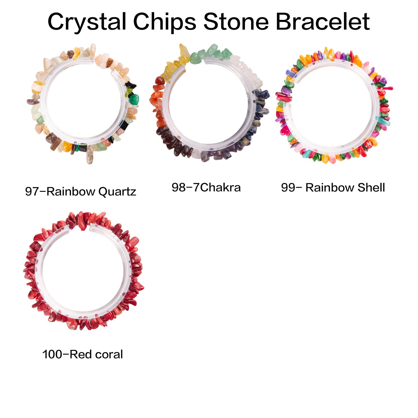 Natural crystal chips bracelet 100 kinds of bracelets 4PC