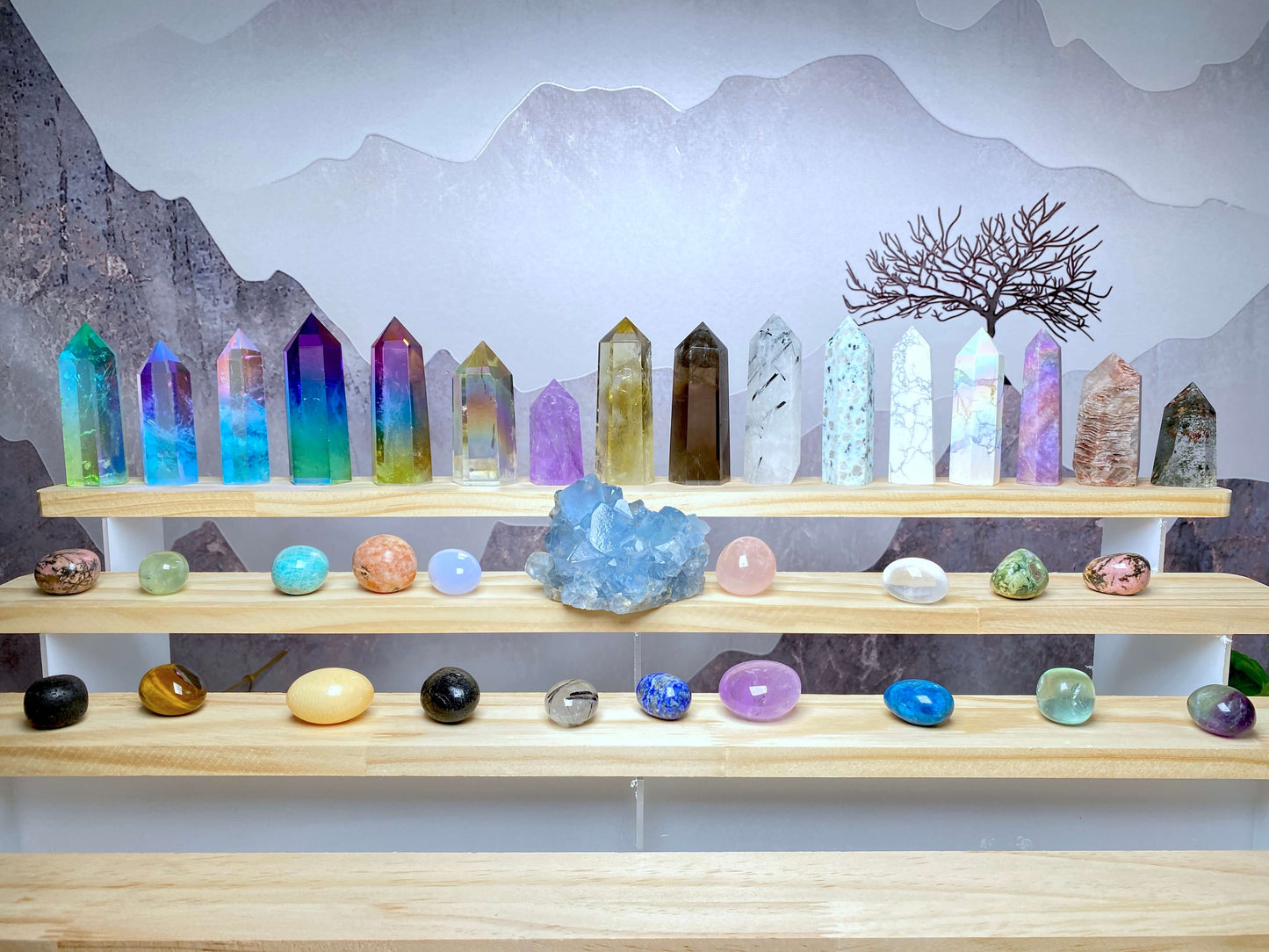 Crystal tower Wholesale nutural healing 100 kinds 400g