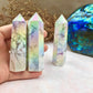 Aura Howlite Tower Aura-Infused Crystal Crystal Meditation Tool Aura-Enhanced Howlite Obelisk