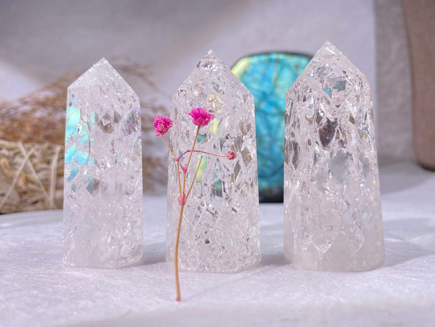 Fire and Ice Crystal Tower Crystal Healing Positive Energy Crystal Vibrational Healing