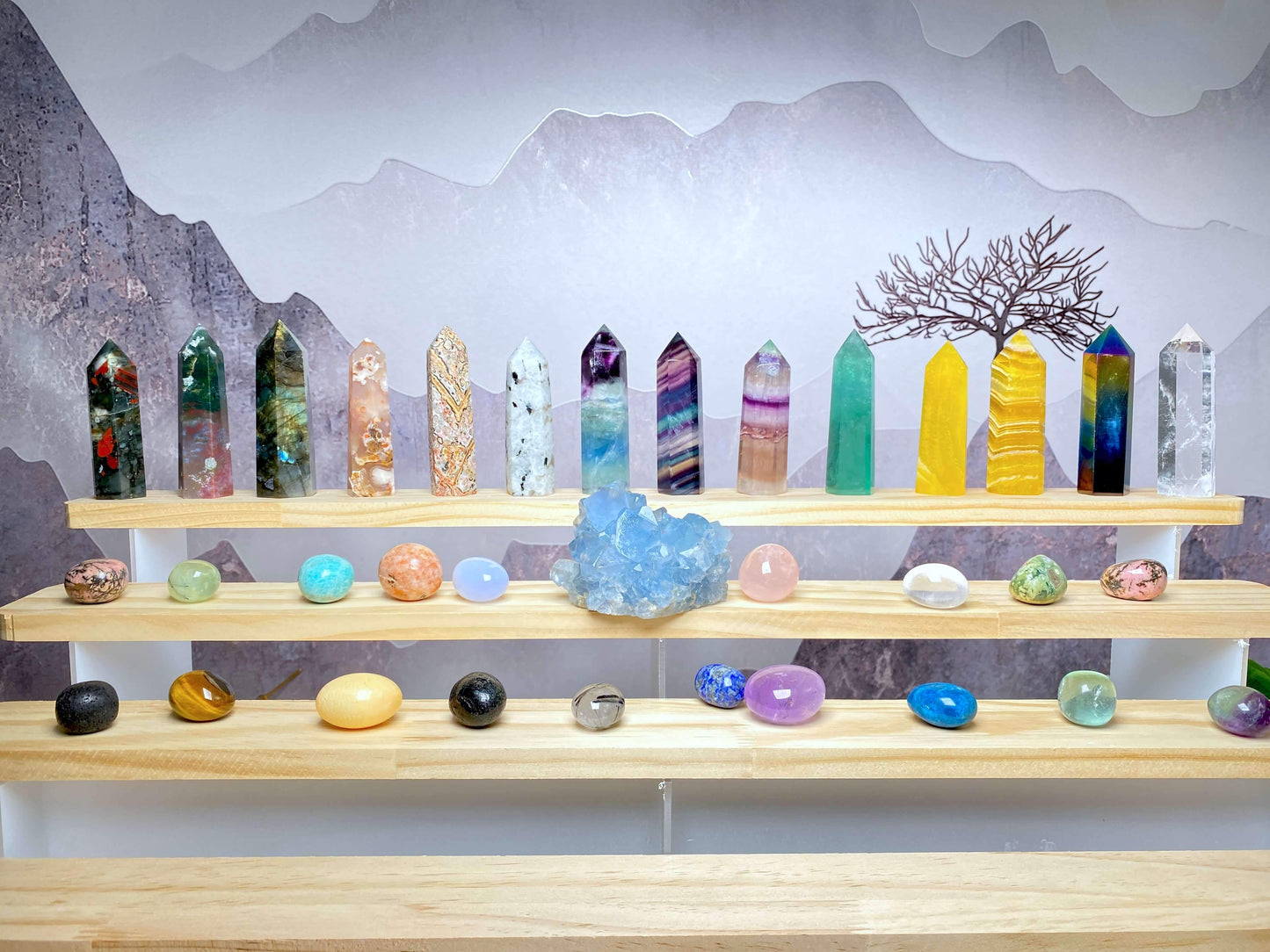 Crystal tower Wholesale nutural healing 100 kinds No.1-70