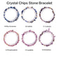 Natural crystal chips bracelet 100 kinds of bracelets No.71-100