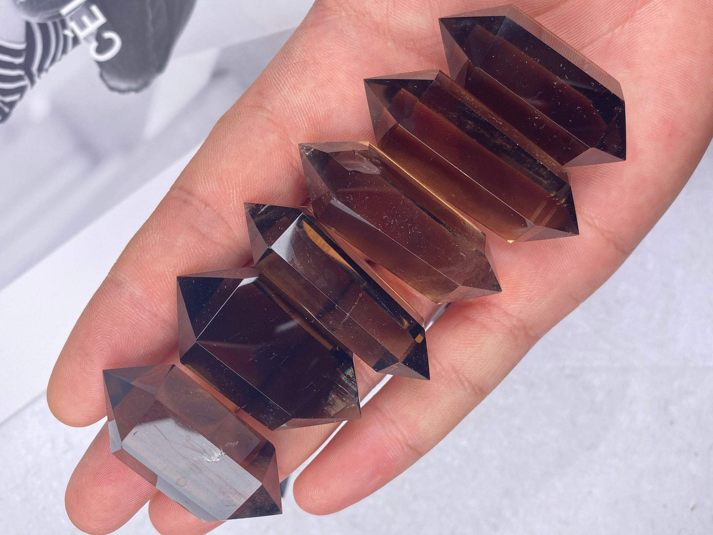 smoky quartz double terminated tower Meditation Quartz Chakra Healing Quartz Smoky Quartz Gift