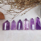 Natural Raw Amethyst Crystal Tower - Polished Healing and Energy Tower for Spiritual Reiki