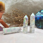 Aura Howlite Tower Aura-Infused Crystal Crystal Meditation Tool Aura-Enhanced Howlite Obelisk