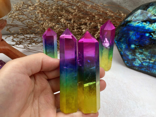 Clear Quartz Obelisk Tower - Arua Crystal for Meditation and Chakra Balancing