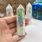 Aura Howlite Tower Aura-Infused Crystal Crystal Meditation Tool Aura-Enhanced Howlite Obelisk