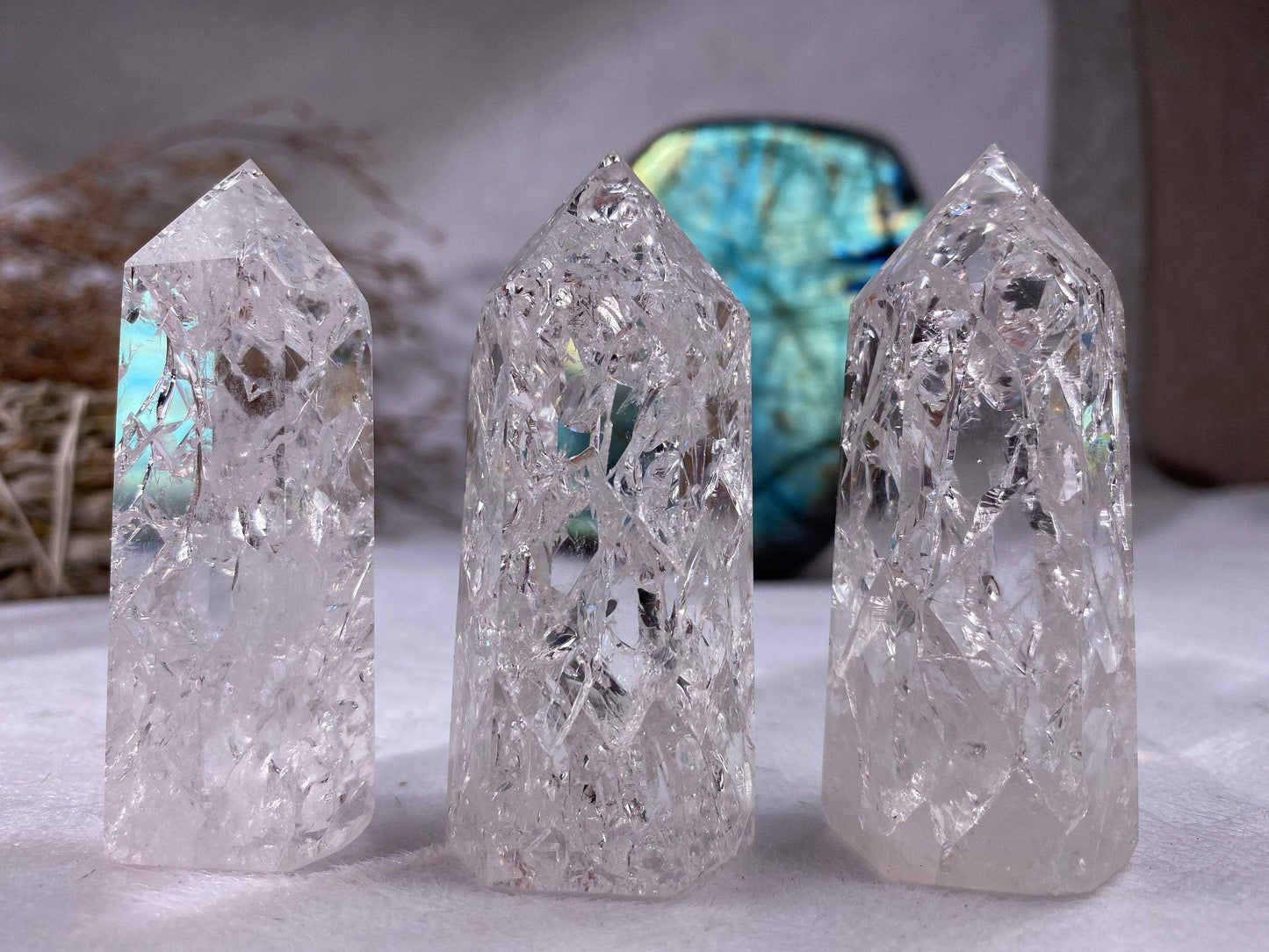 Fire and Ice Crystal Tower Crystal Healing Positive Energy Crystal Vibrational Healing