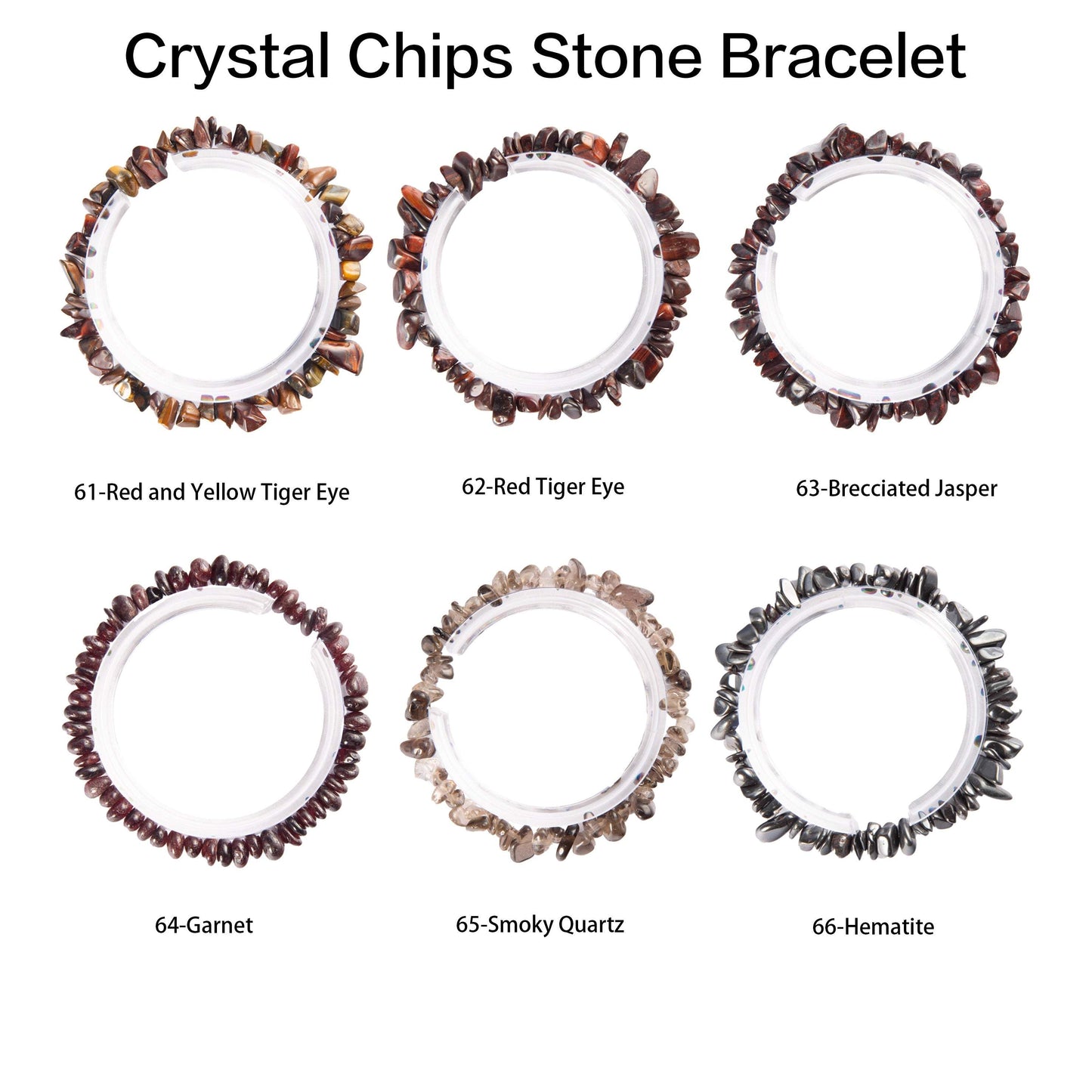 Natural crystal chips bracelet 100 kinds of bracelets 4PCs