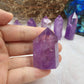 Natural Raw Amethyst Crystal Tower - Polished Healing and Energy Tower for Spiritual Reiki