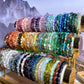 Crystal bracelet tumbled stretch healing gift for her for women No.1-70