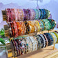 Crystal bracelet tumbled stretch healing gift for her for women 100 kinds No.71-100