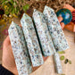 Kiwi Jasper Tower Crystal Healing Energy Balancing Stone