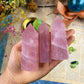 Rose Quartz Crystal tower  Love Attraction Crystal Rose Quartz Reiki Stone Soothing Energy Crystal