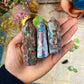 Green Sakura Flower  Flower Agate Crystal Healing Meditation Stone