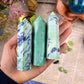 Dendritic Jade Tower Crystal Healing Healing Tower Chakra Stone Energy Balancing Stone