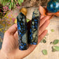 Blue Que Sera Tower Meditation Tool Energy Cleansing Crystal Point Aura Cleansing Crystal Point
