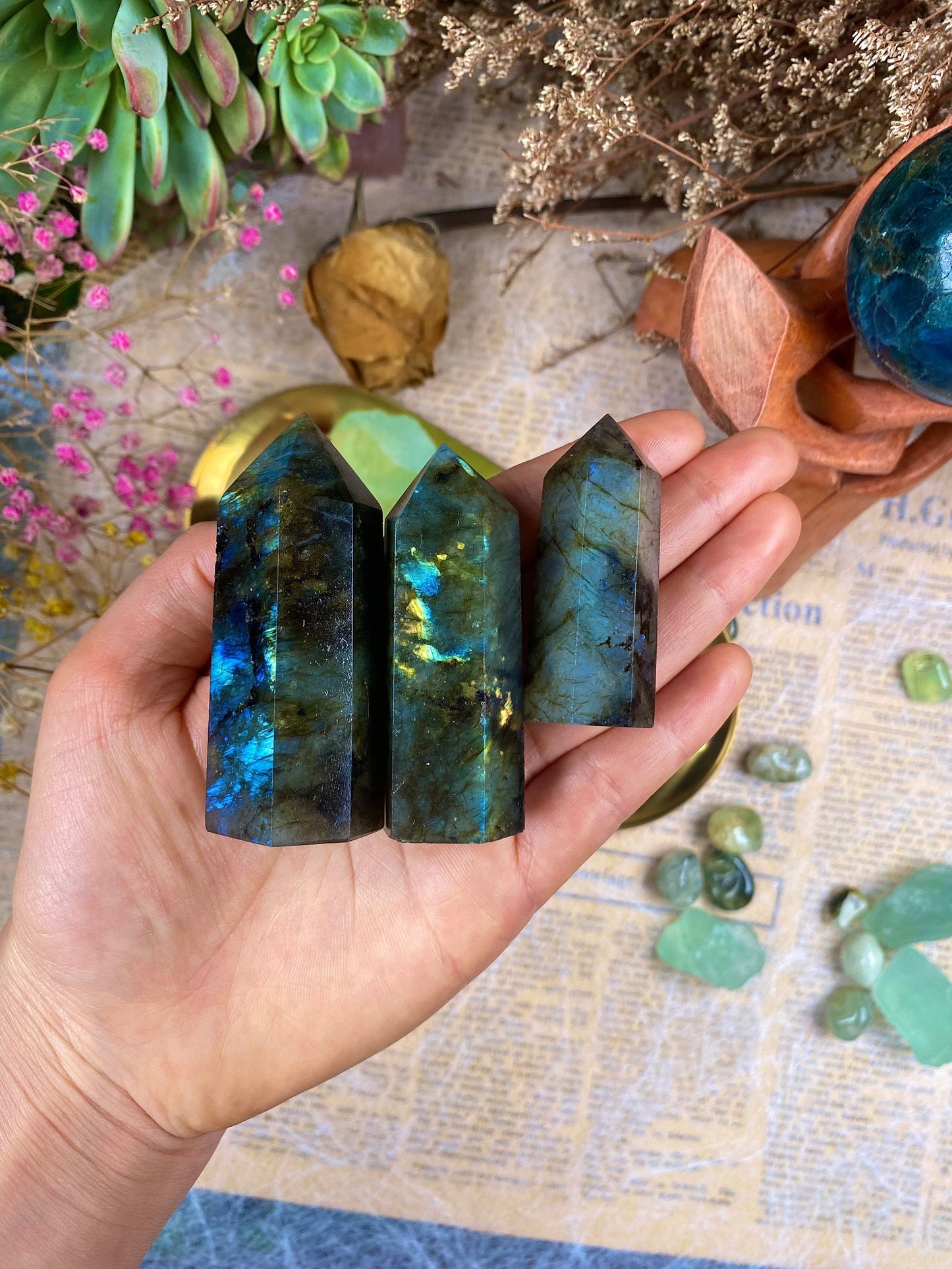 Labradorite Tower Metaphysical Crystal Reiki Mystical Intuition Stone