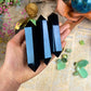 Black Obsidian Double Terminated Tower Healing Crystal Tower  Transformation and Release Crystal Point