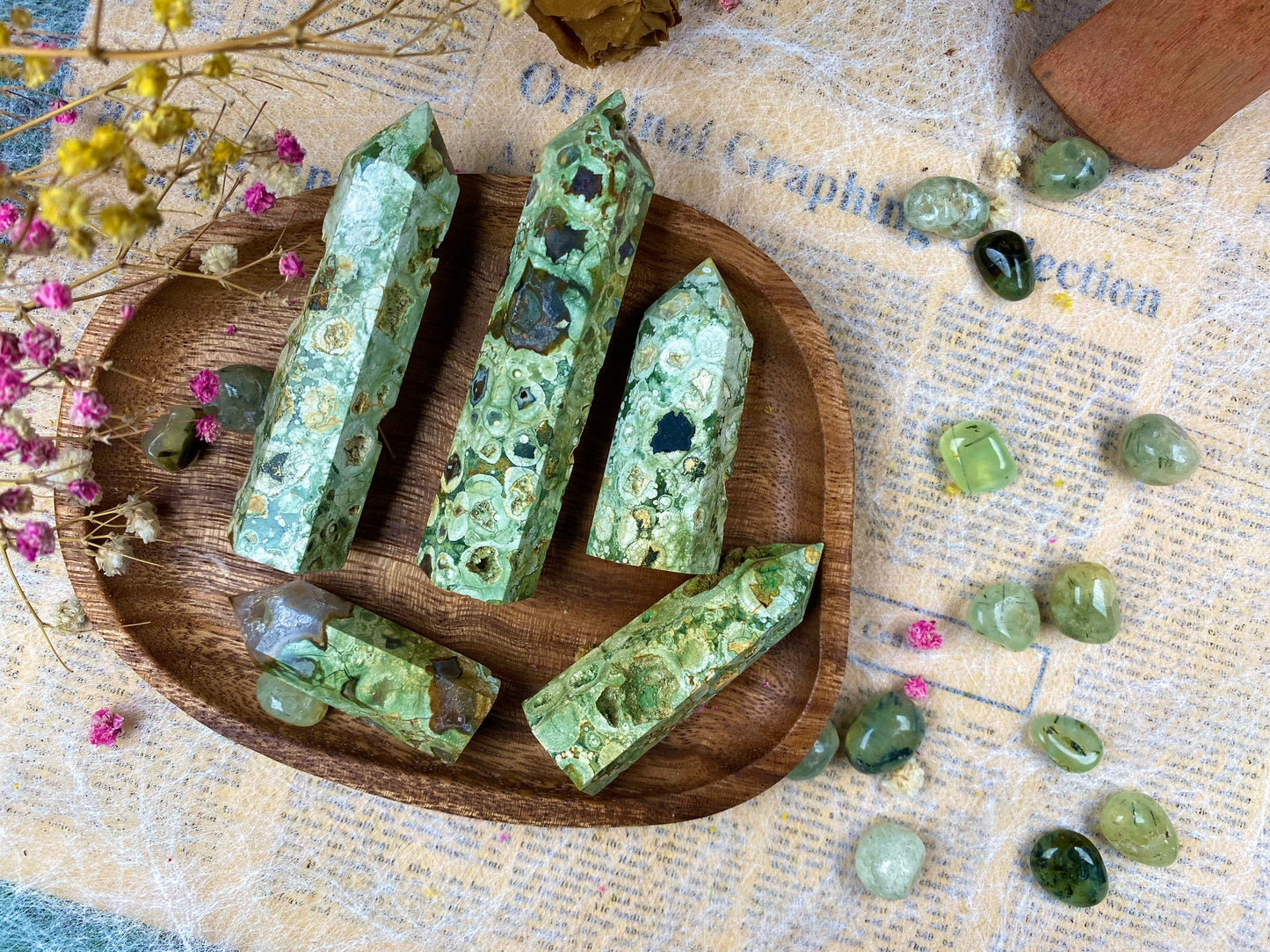 Rainforest Jasper tower Rhyolite Healing Stone Rainforest Jasper for Harmony Healing Crystals and Stones