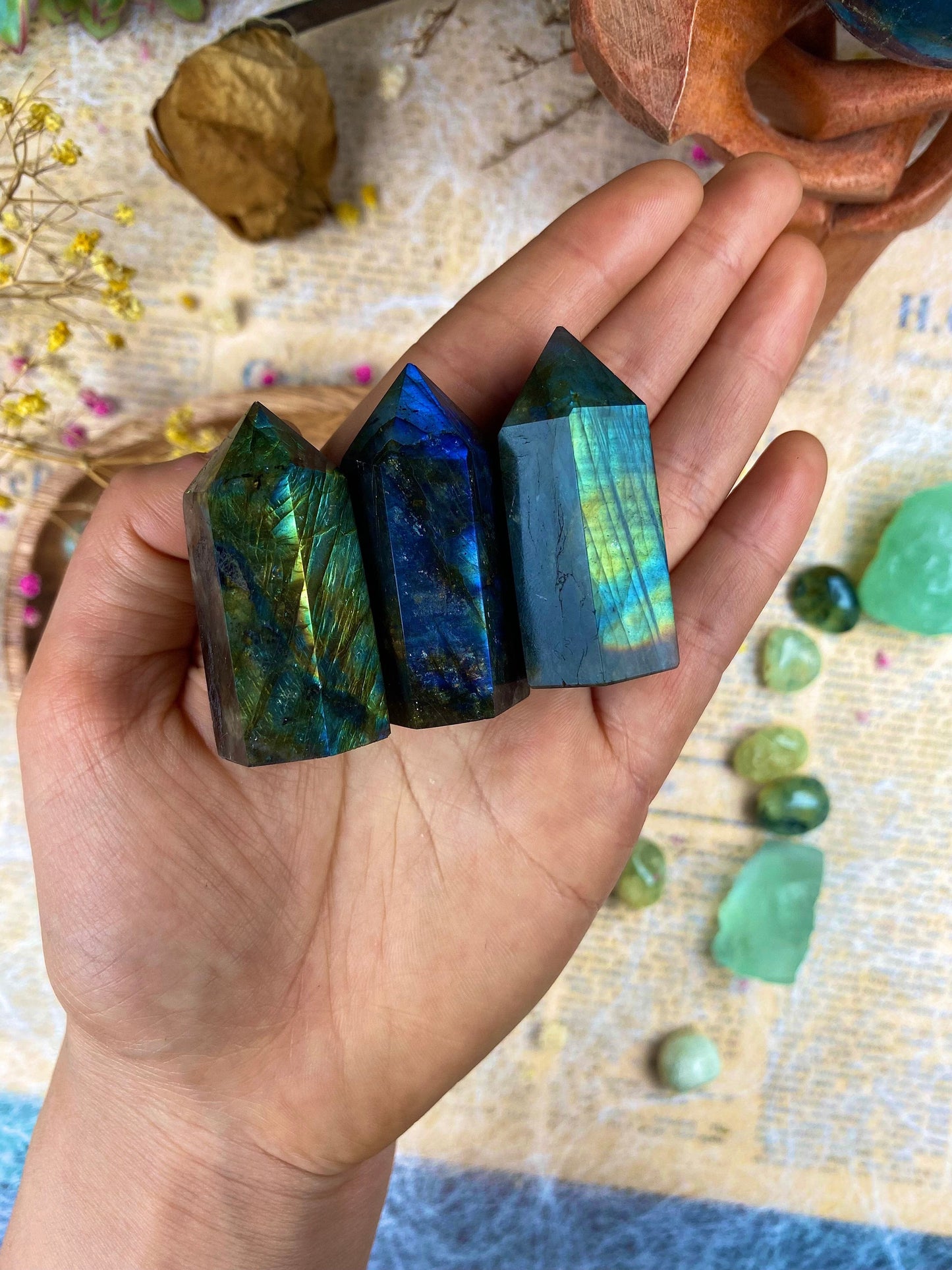 Labradorite Tower Metaphysical Crystal Reiki Mystical Intuition Stone