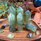 Prehnite Tower Healing Prehnite Crystal Prehnite Home Decor Prehnite Spiritual Journey Aid