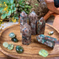 Green Sakura Flower  Flower Agate Crystal Healing Meditation Stone