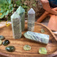 Dendritic Jade Tower Crystal Healing Healing Tower Chakra Stone Energy Balancing Stone